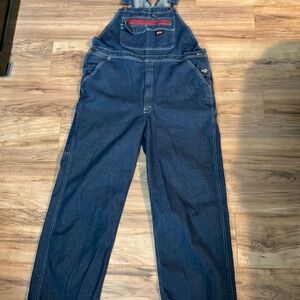 Dickies Men's Dark Blue Denim Overalls